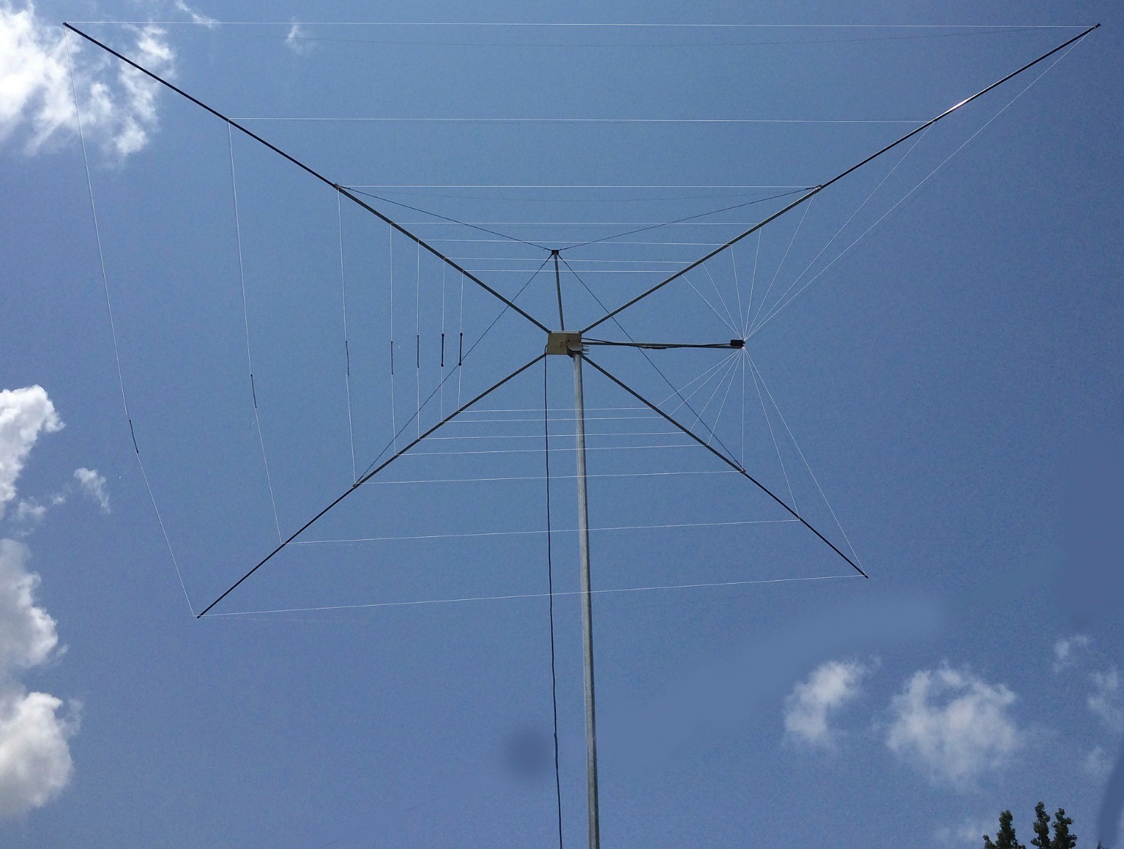 MFJ1838 Eight Band 406MHF 1/2 Wave Heavy Duty Cobweb Antenna, Handles