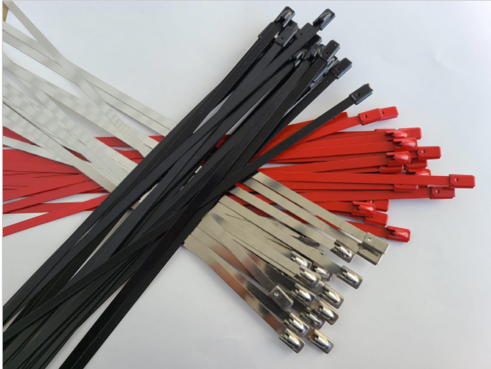 T316 Stainless Steel Exhaust Wrap Multi-Purpose Locking Cable Metal Zip Ties 