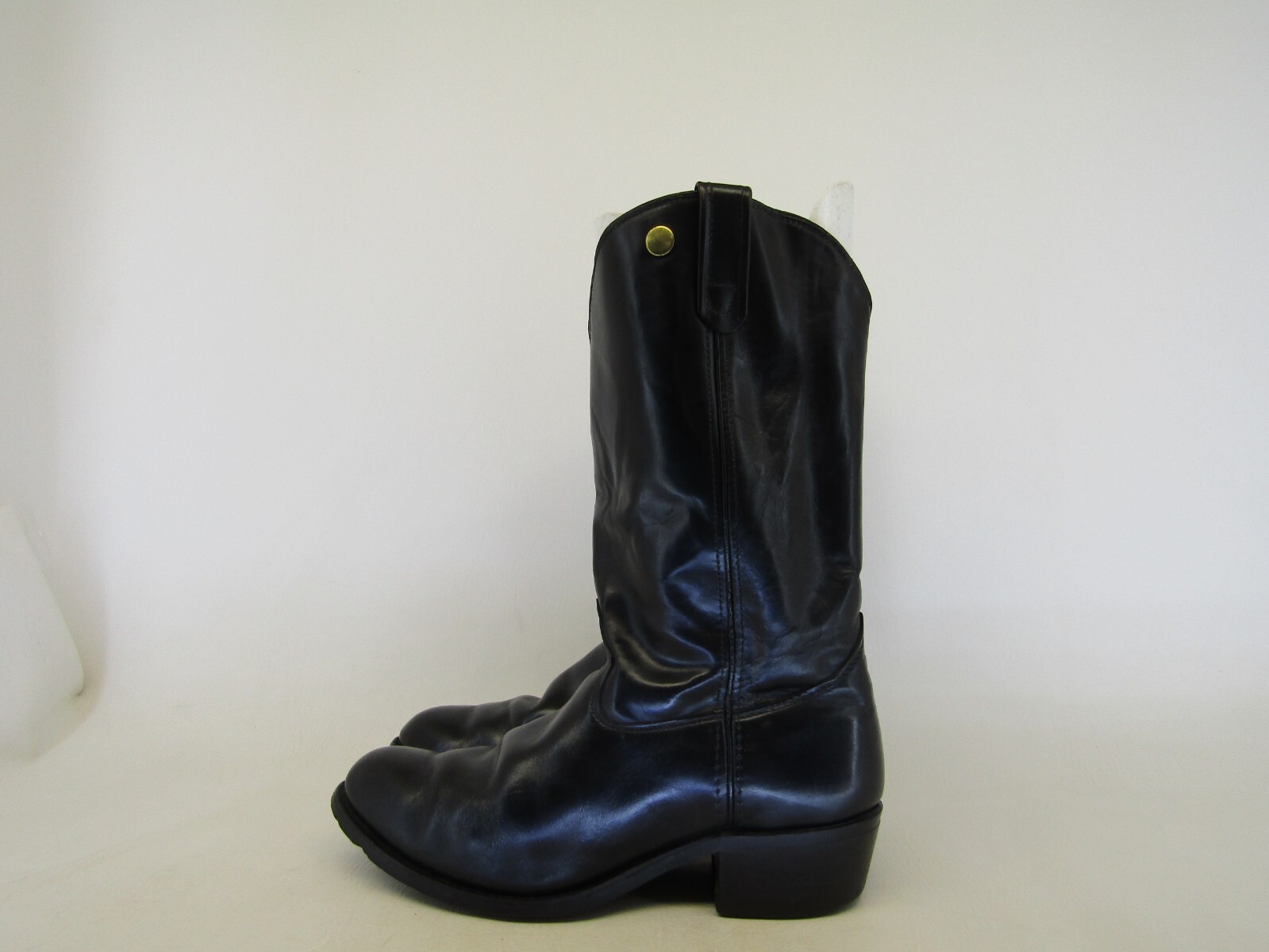 Sheplers Mens Size 10.5 D Black Leather Western Cowboy Boots