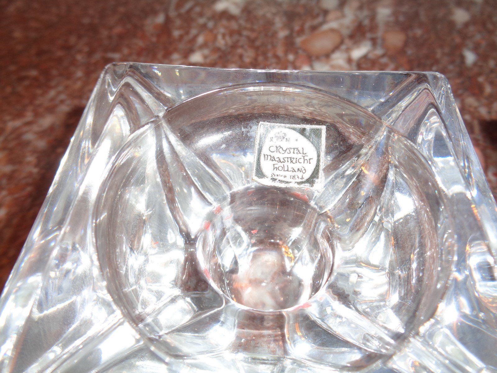 Elegant Vintage Crystal MAASTRICHT HOLLAND Candle Holders ~  Made in Holland NIB