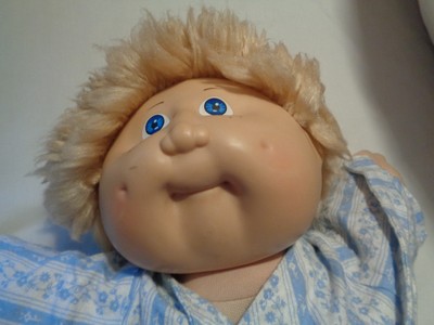 Vintage Cabbage Patch Doll - Coleco -  Boy Blue Eyes Blonde Hair - OK Factory
