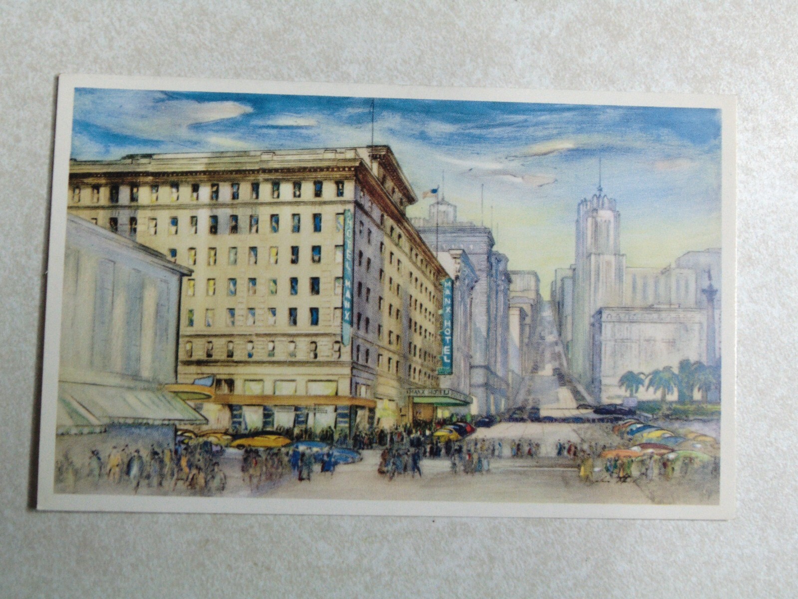 J1694 Postcard Manx Hotel Union Square San Francisco CA