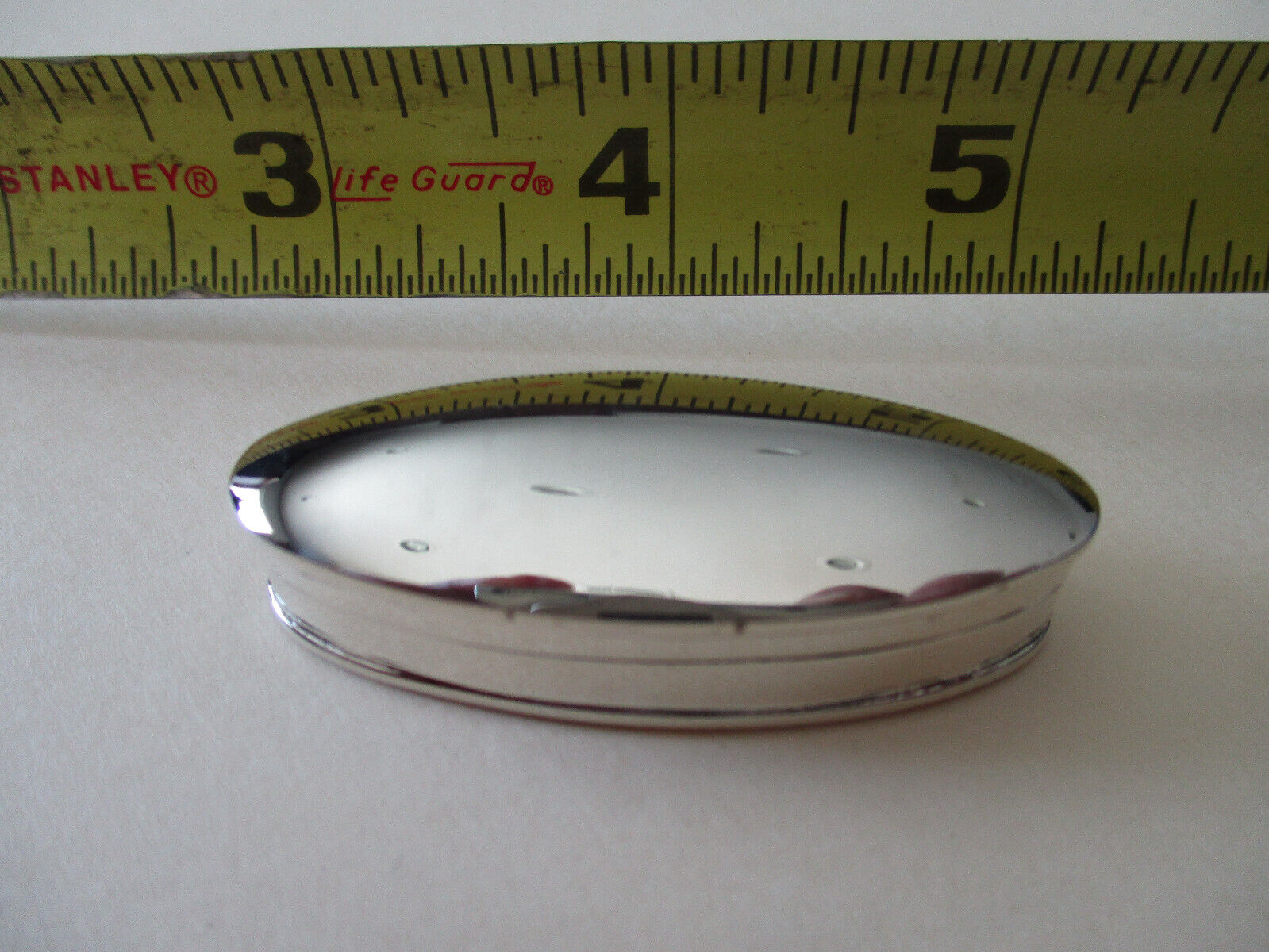 Sterling Silver Long Oval Shape Pill Box 2 inches long 7/8 wide 13.8 Grams