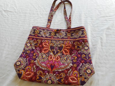 Vera Bradley Tote Safari Sunset Quilted Bag Purse  Handbag