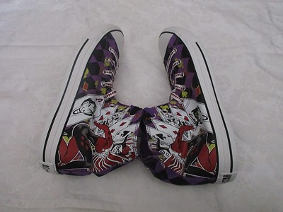 Pre-owned Converse Chuck Taylor High Top Purple Harley Quinn Size 10m 12w Sneakers Joker