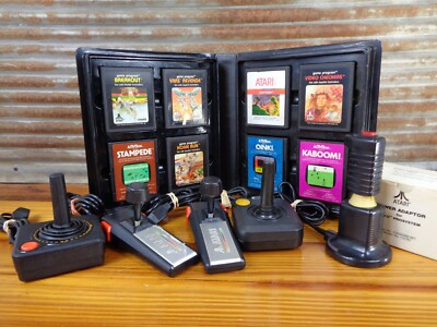 Original ATARI 7800 Pro Joysticks CX40 Gemstik Controllers Games &Extra Untested