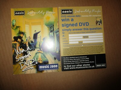 Older OASIS Definitely Maybe Win A Signed CD Music Zone UK