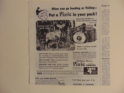 1949 Pixie Camera vintage print ad