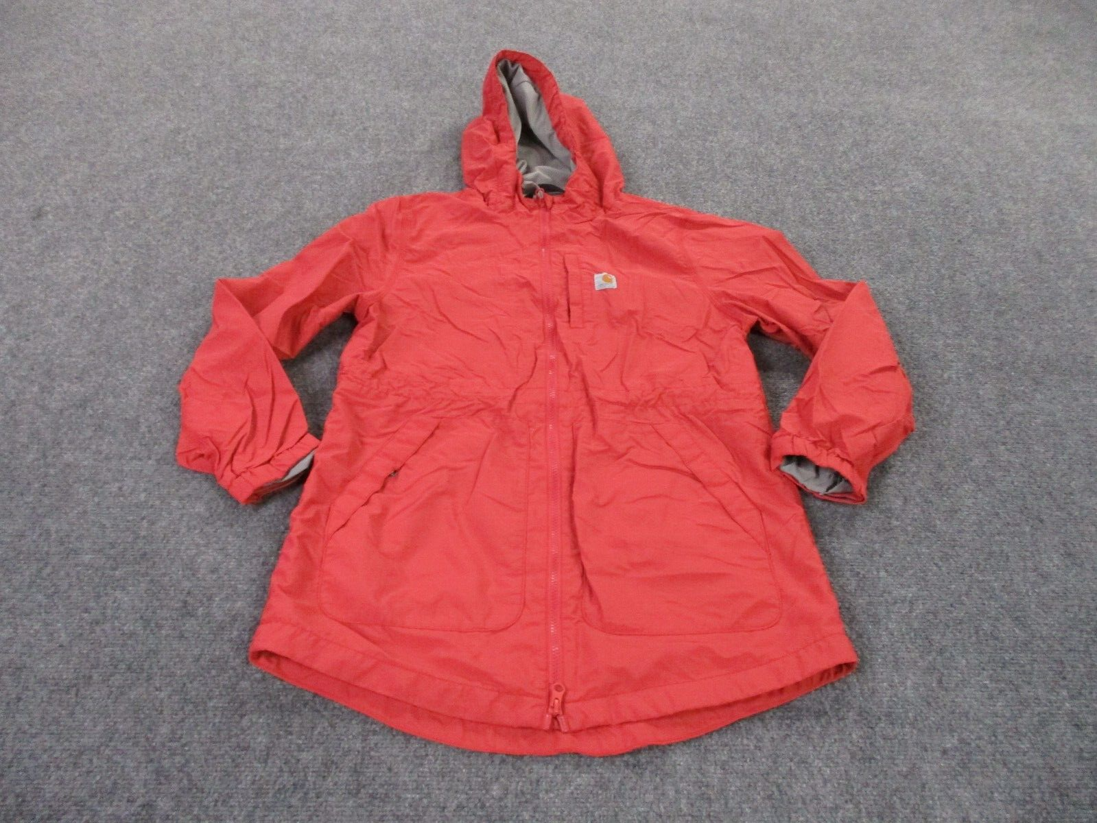 Carhartt Jacket Adult M Red Lined Rain Defender Coat Relaxed Carhartt Jacket Adult M Red Lined Rain Defender Coat Relaxed