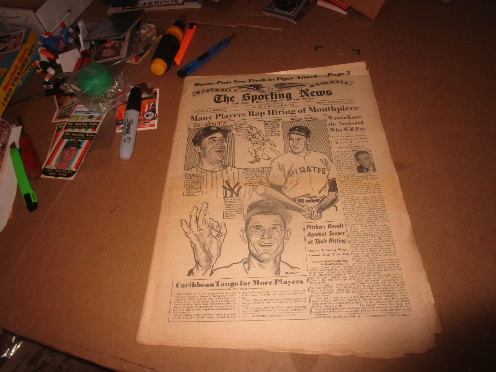 Sept 2 1953 Sporting News Baseball Mag Duke Snider Willie Mays Mickey Mantle Sportscards Com