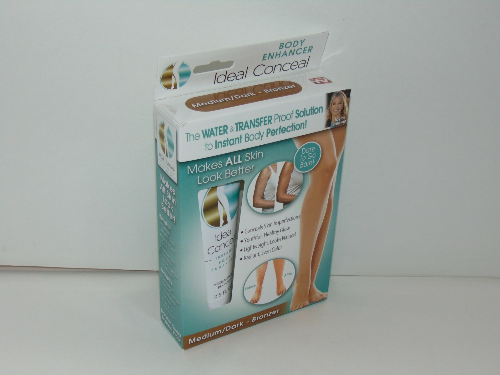 Ideal Conceal Instant Body Makeup Cream Enhancer - Medium/Dark - Bronzer NIB NEW