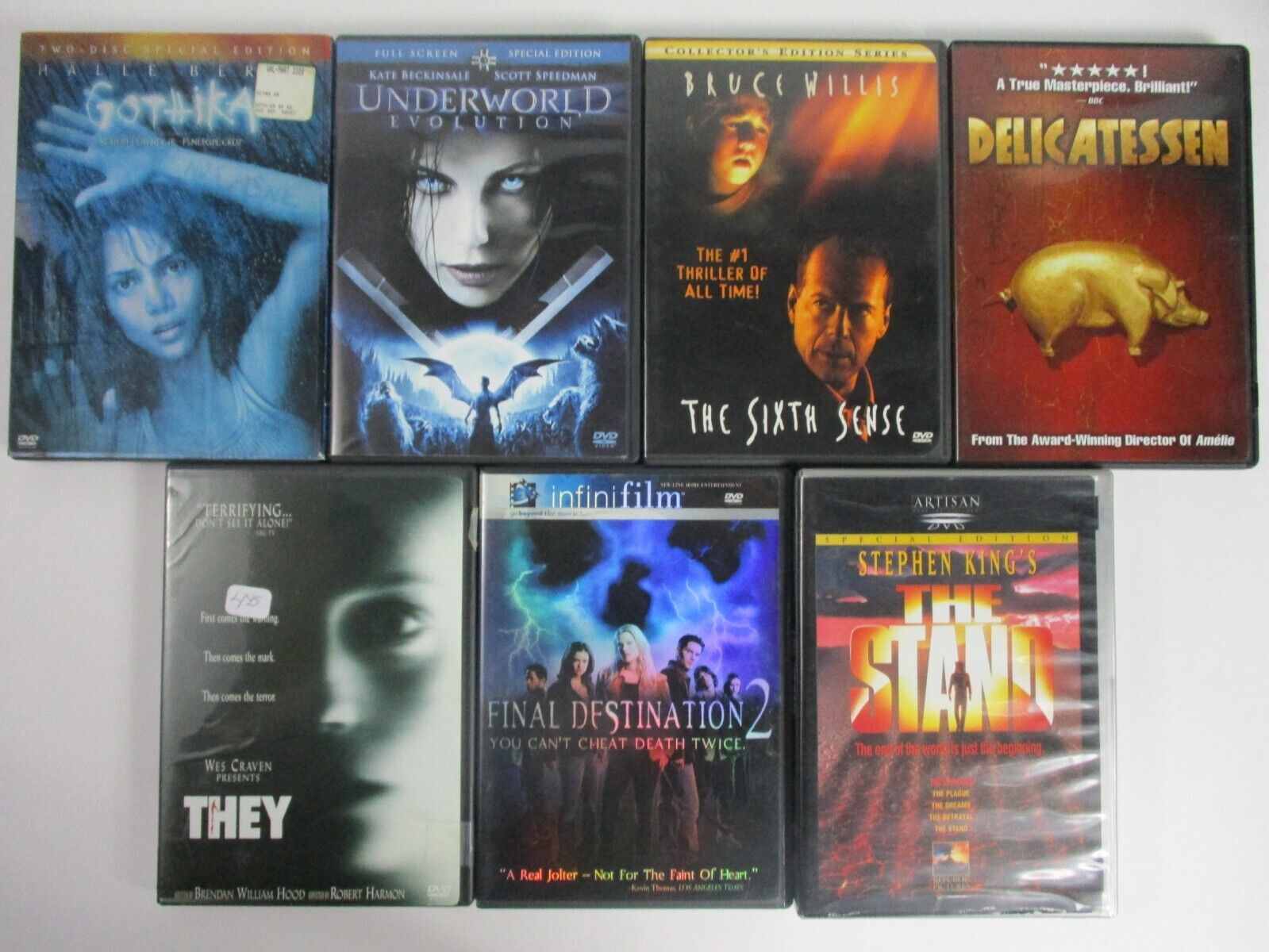 7x DVD HORROR MOVIES: The Sixth Sense-The Stand-Underworld Revolution & MORE!! | eBay 7x DVD HORROR MOVIES: The Sixth Sense-The Stand-Underworld Revolution & MORE!! | eBay