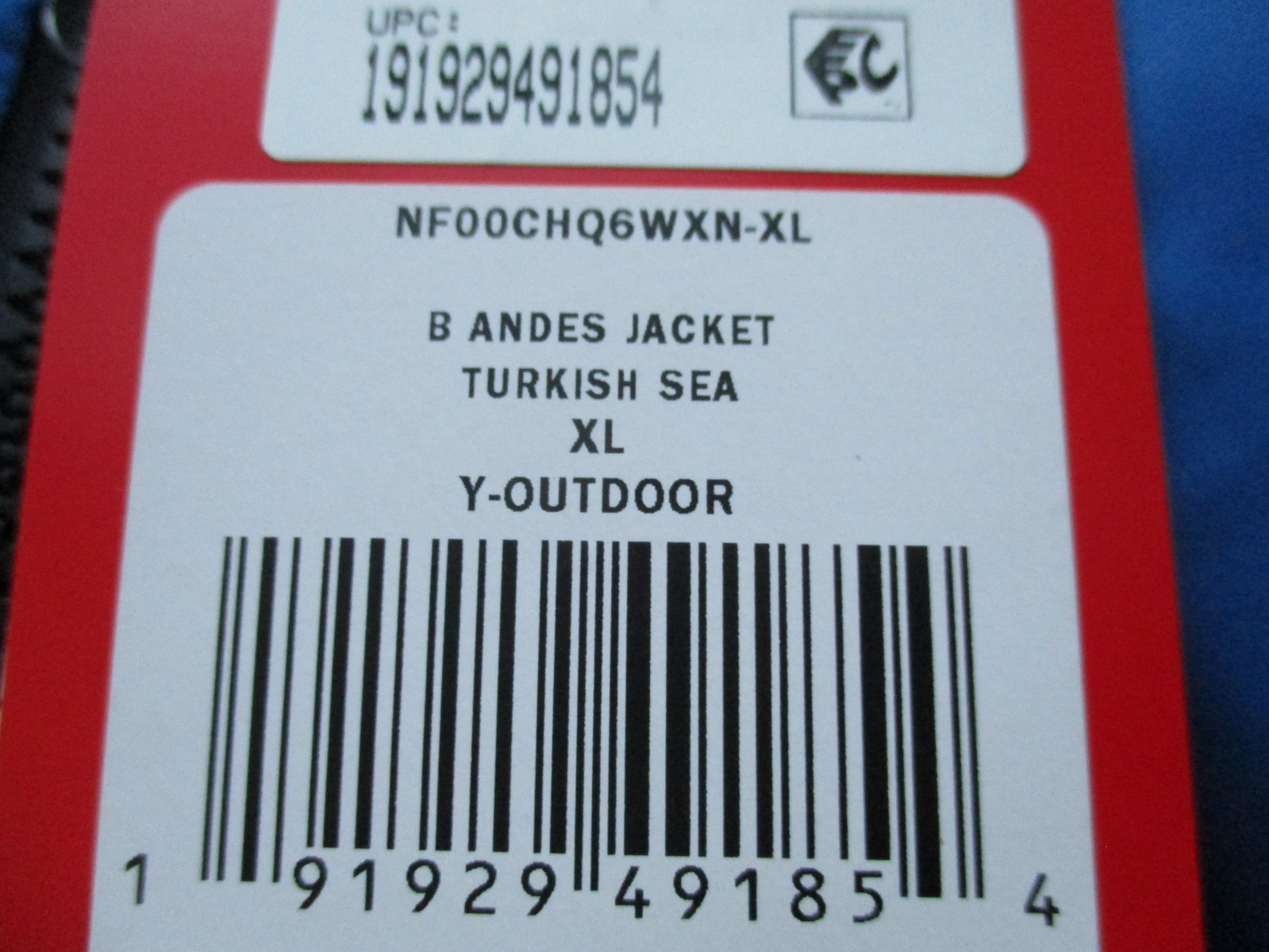 BNWT The North Face Big Boys Andes Zip-Up Puffer Jacket, XL(18), Turkish Sea
