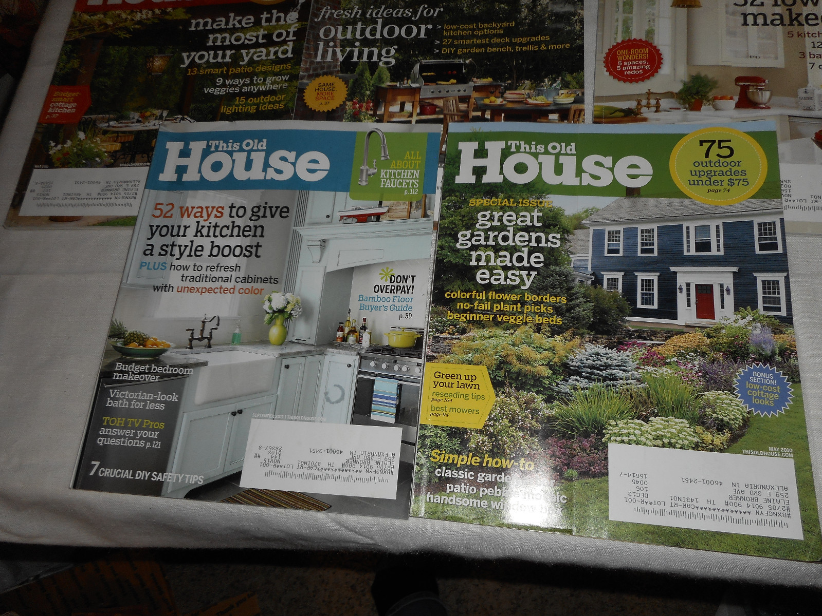 Lot of 8 This Old House Magazine 2010-11 Home Remodeling Ideas Decor