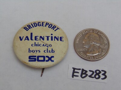 Bridgeport Nite Sox Valentine Chicago IL Boys Club Pinback Button 1980s Vintage