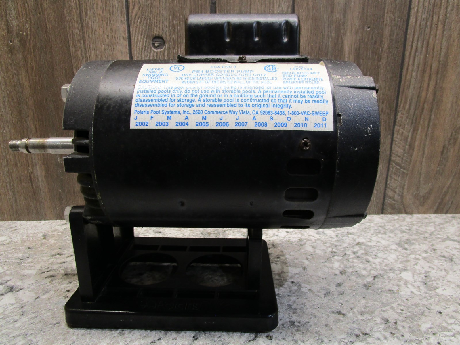 115/230 VOLT, 3/4 HP, 1 SPEED Polaris booster pump motor