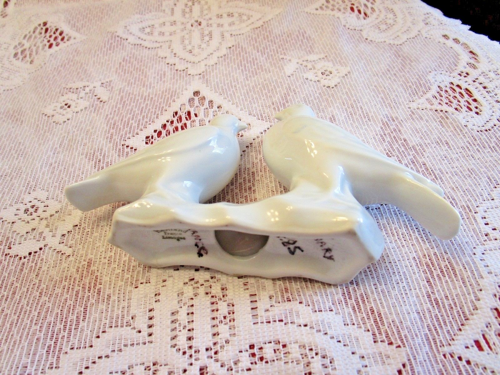 Vintage Haviland Limoges White Birds Figurine Signed & #'ed by Mary Haviland EXC