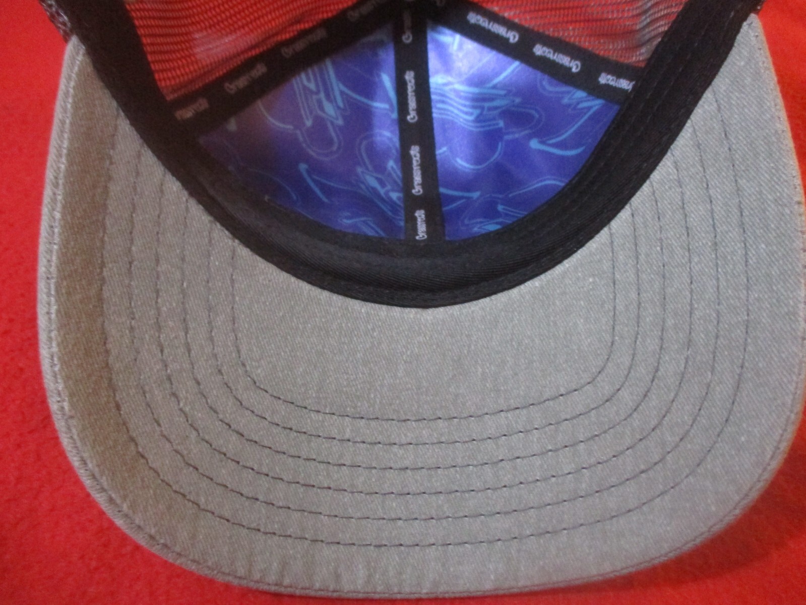 Grassroots California Snapback Half Mesh Gray Hat Cap Men's Adjustable