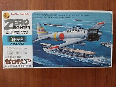 HASEGAWA 1/72 ZERO FIGHTER MITSUBISHI A6M2 JAPANESE NAVY FIGHTER