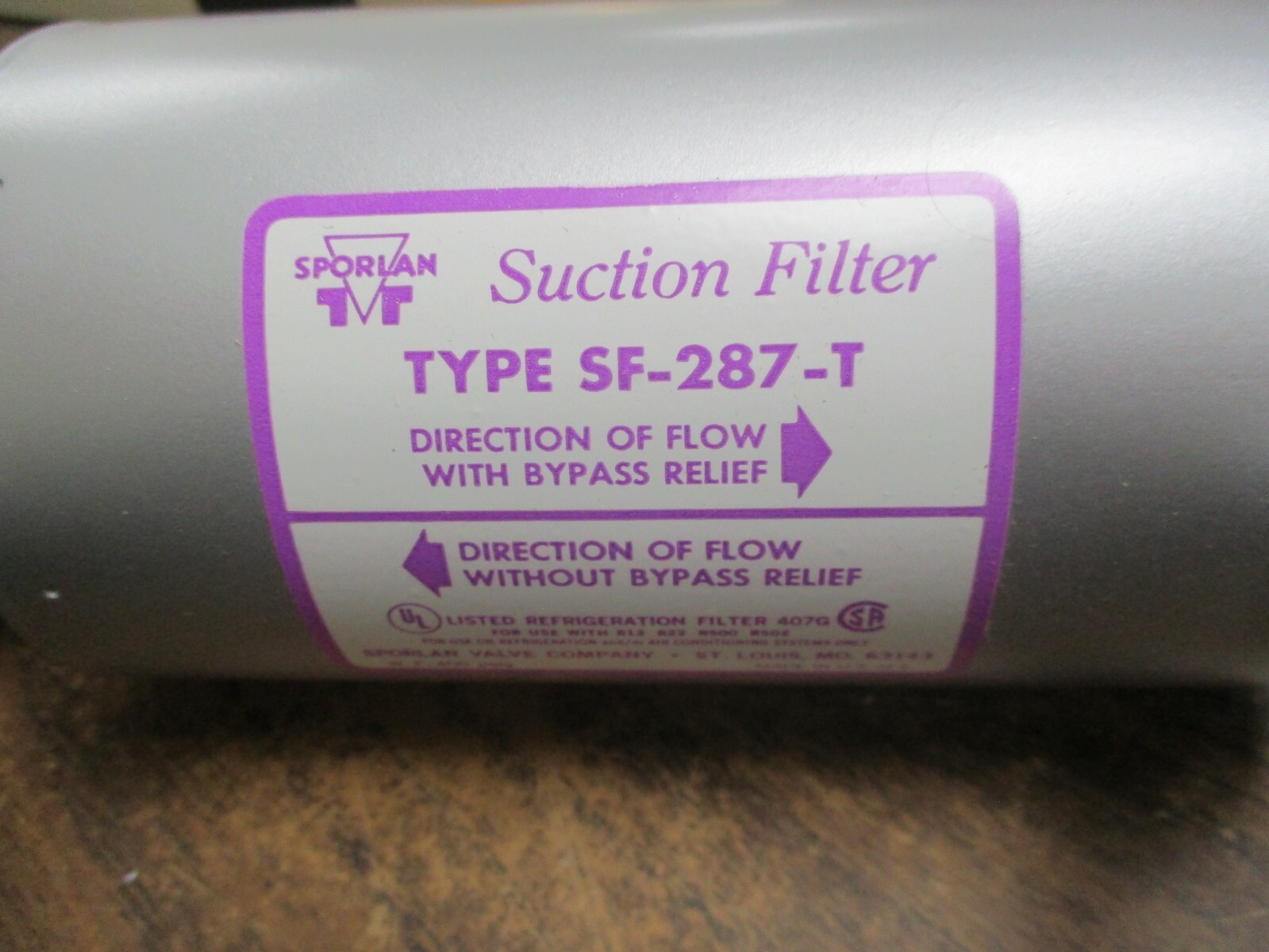 Sporlan Suction Filter SF-287-T w/ Access Valve 7/8