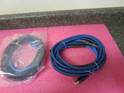 New! Qty (2) Zeiss MicroScope Connection Cables with Braided USB to Specialized