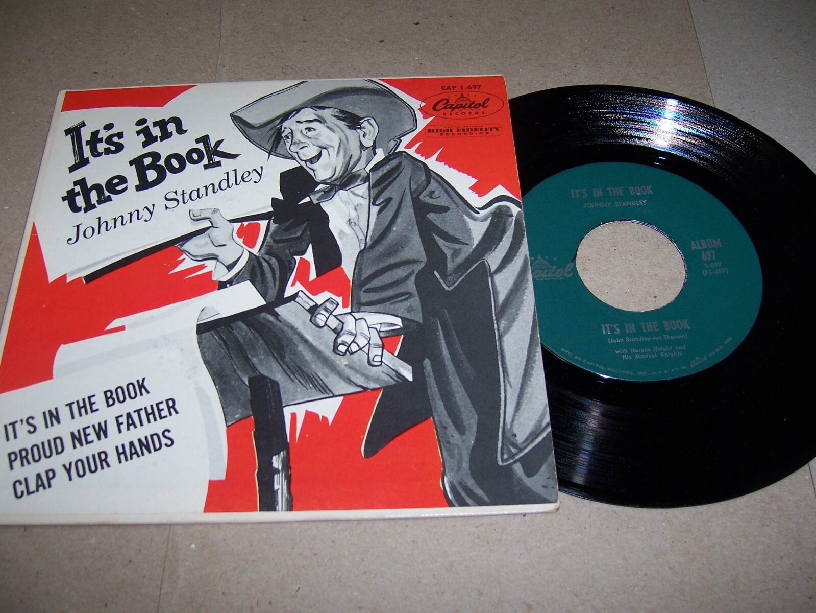 JOHNNY STANDLEY- IT'S IN THE BOX- 1956 COUNTRY EP 45 RPM