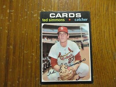1971 Topps TED SIMMONS  Rookie  Baseball Card (Card #117). rookie card picture