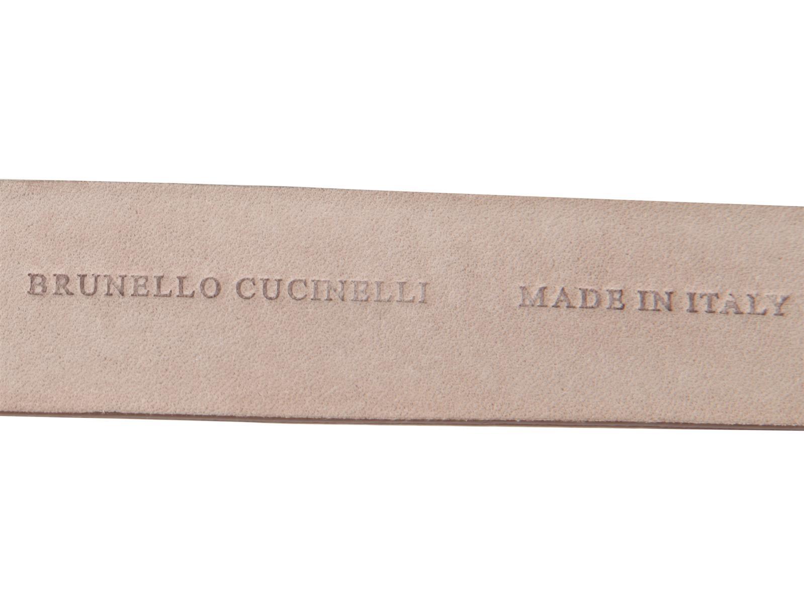 Pre-owned Brunello Cucinelli Women's Leather Belt Brown Size M Italy 42 Us 6" Gb 10