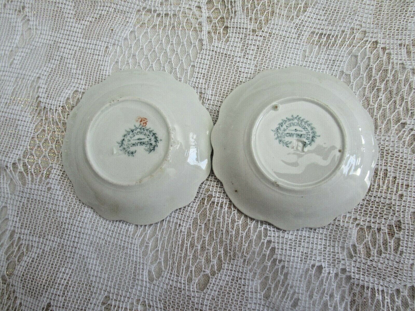 Antique Wm. Grindley Plates-1 Mini Set & 1 Saucer-All Good+ 1 Ruetters Porzellan