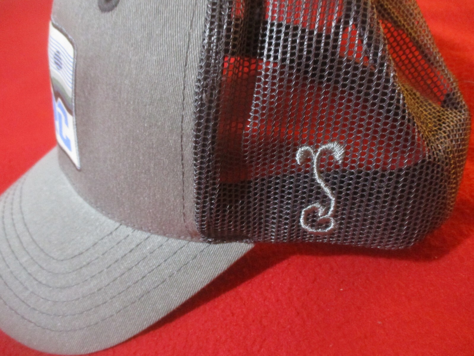 Grassroots California Snapback Half Mesh Gray Hat Cap Men's Adjustable