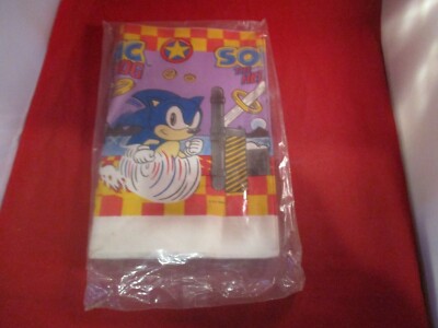 Sonic the Hedgehog Sega Genesis Era Kid Party Paper Table Cloth Cover NEW 1993
