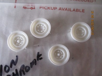 Four (4) Nice Non-Chrome Wheels for your Diorama 1/24/25 scale Package # 714