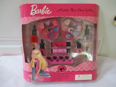 NEW BARBIE LITTLE MISS DIVA SET MAKEUP POLISH GLOSSES EYE SHADOWS LIP SHINES +++