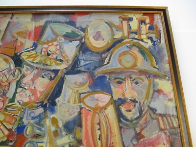 Mid Century Modern Painting Portrait Modernism Expressionism Joseph Biasotti Oil