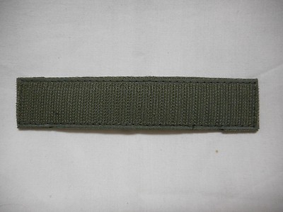 CUSTOM EMBROIDERED OD GREEN NAME TAPE, NEW, 5 INCH LENGTH, WITH HOOK  FASTENER*