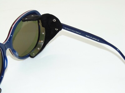 Pre-owned Thom Browne Tb-503-a-t-blk-rwb-57 Black Authentic Sunglasses In Green