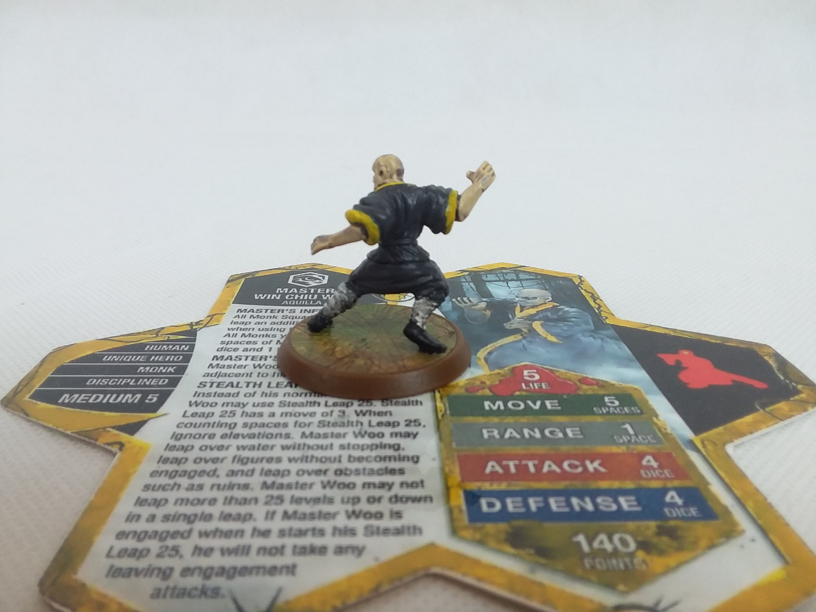 Heroscape ~ Master Win Chiu Woo CUSTOM Repaint w/ Card ~ Alternate Sculpt #1