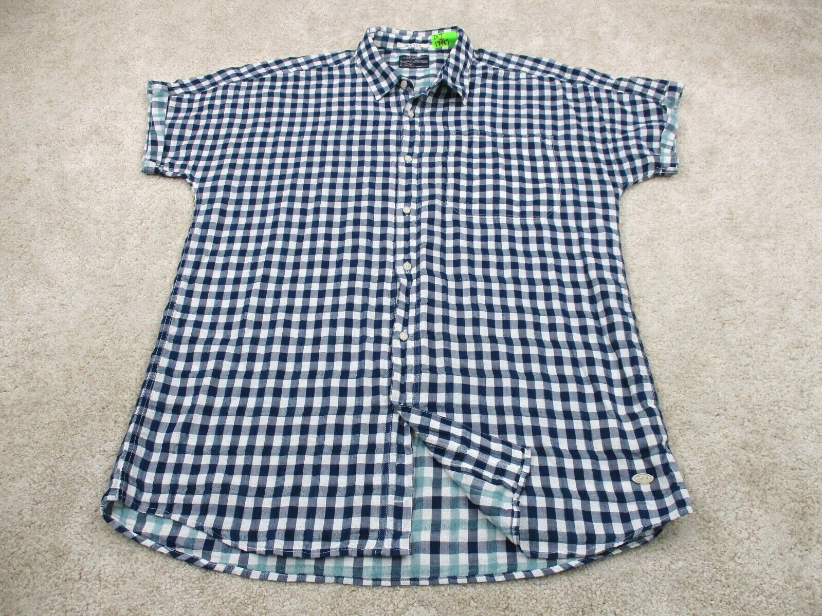 Scotch & Soda Shirt Men 2XL XXL Blue White Check Cotton