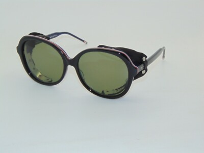 Pre-owned Thom Browne Tb-503-a-t-blk-rwb-57 Black Authentic Sunglasses In Green