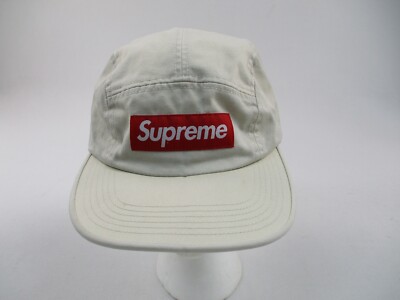 Supreme Hat Cap Logo Beige Mens One Size Gray Rap Hip Hop Hipster *