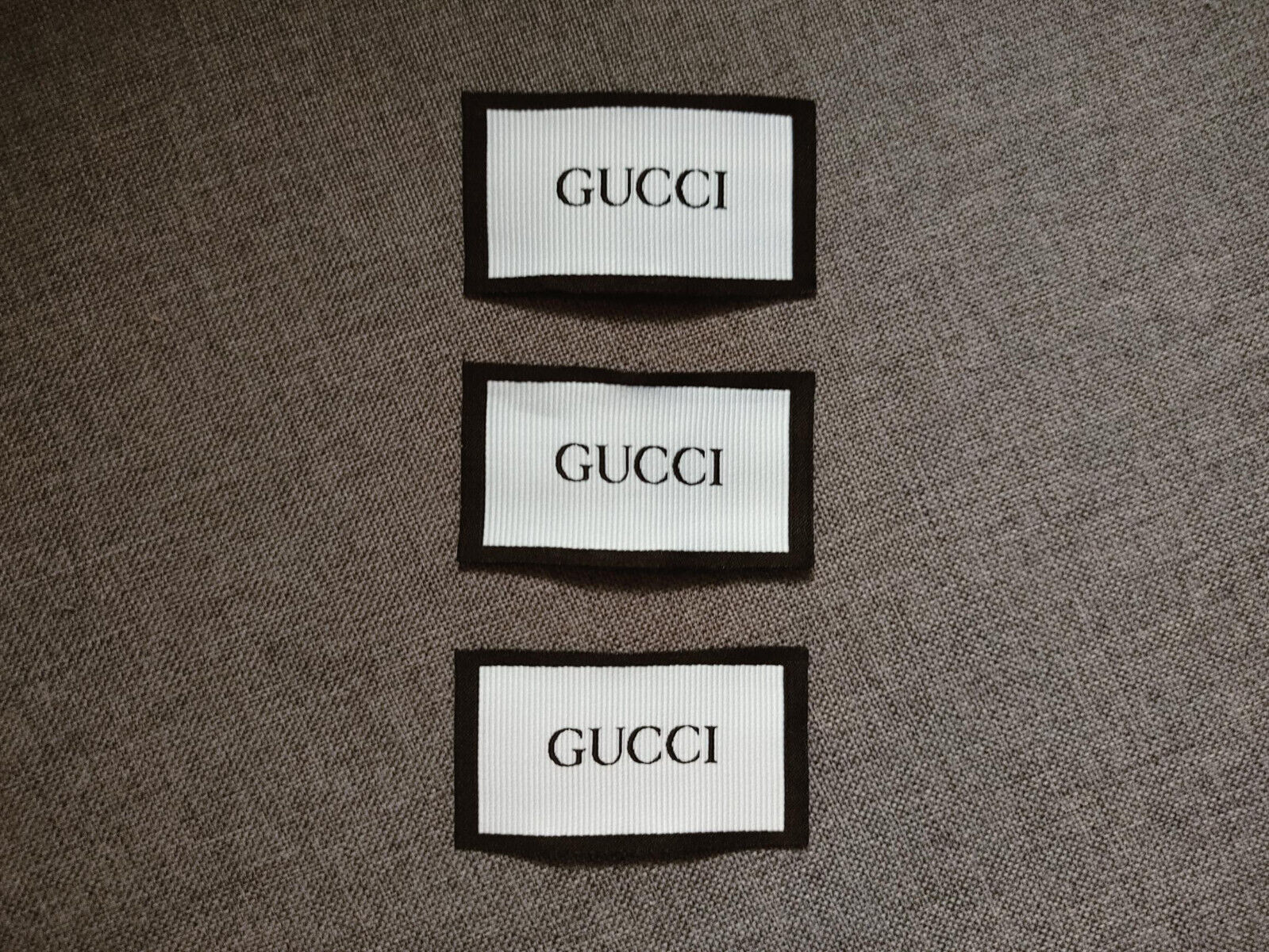 Replacement GUCCI Clothing Designer TAG LABEL Sewing LOT 3 Replacement GUCCI Clothing Designer TAG LABEL Sewing LOT 3