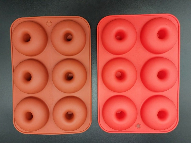 Donut Form Backform Muffin Herz Silikon 6x Kuchen Kuchenform Anti Haft Rund Neu