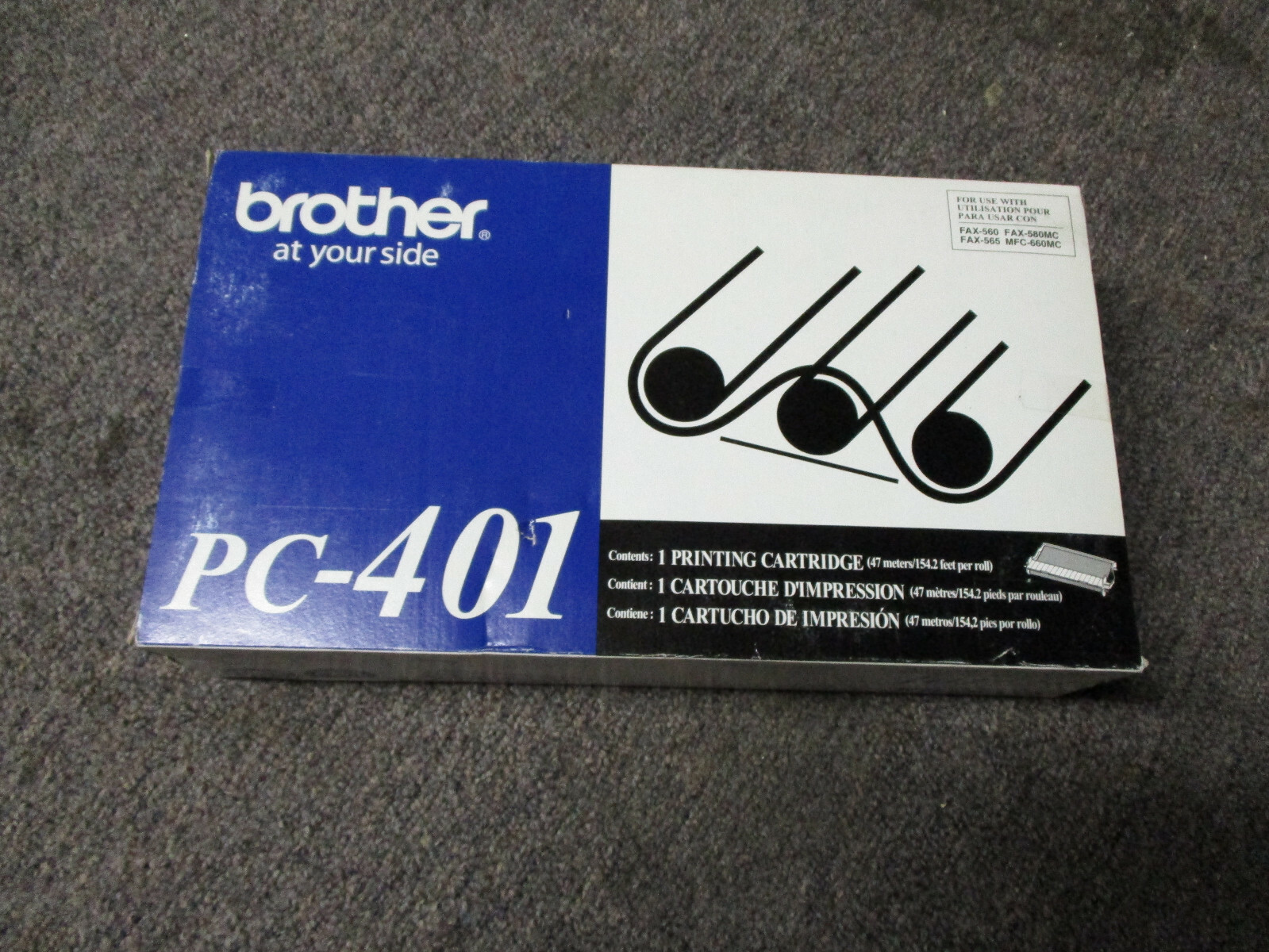 Genuine BROTHER PC-401 PRINTING CARTRIDGE NEW