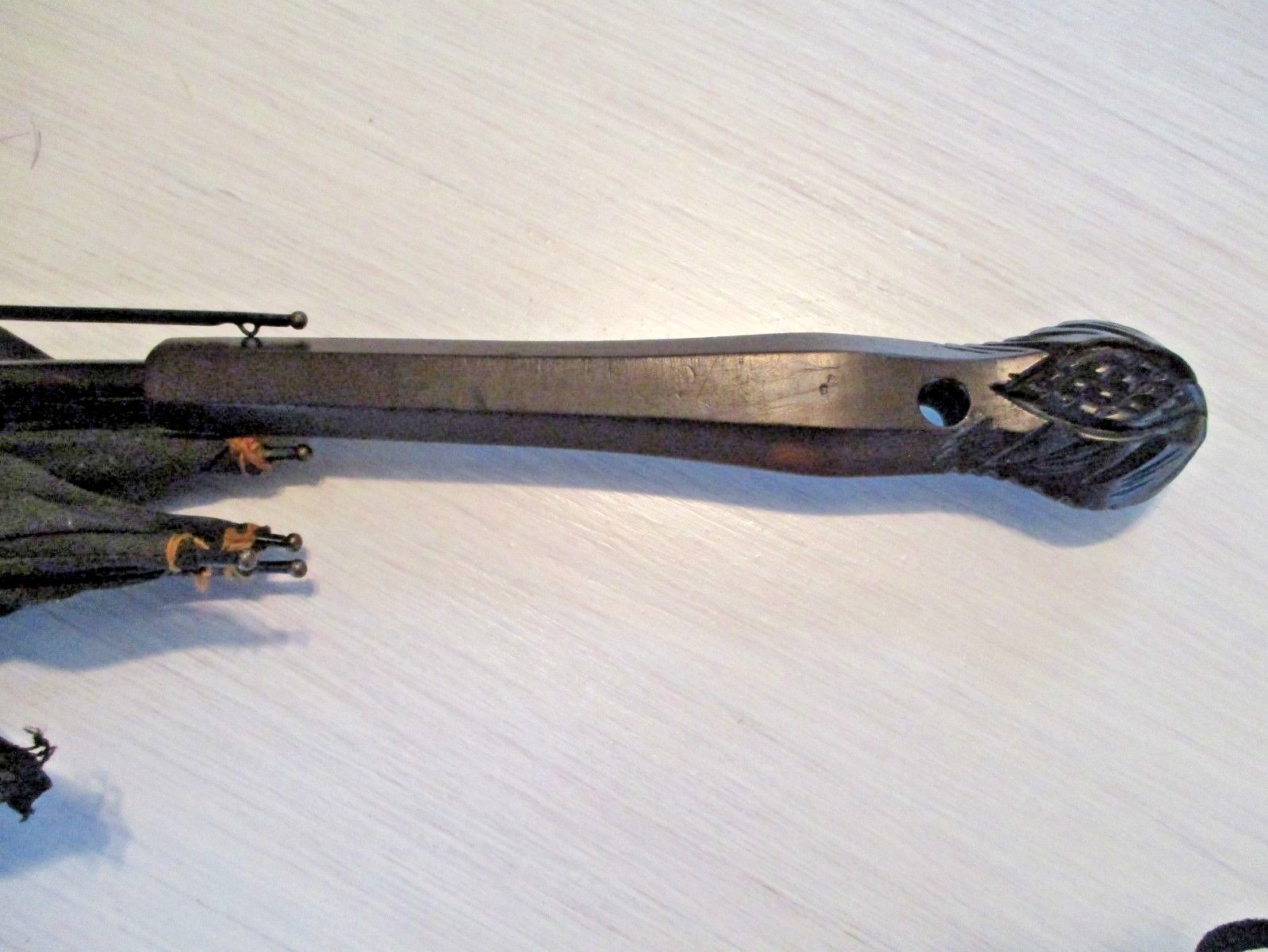 Antique Carved Mahogany Handle Umbrella