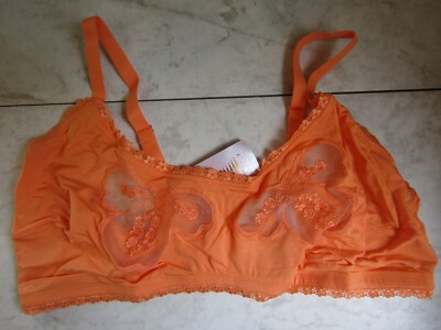 NWT Savage Fenty Peek Behind The Lace Orange Bralette Bra Women's Size 3X