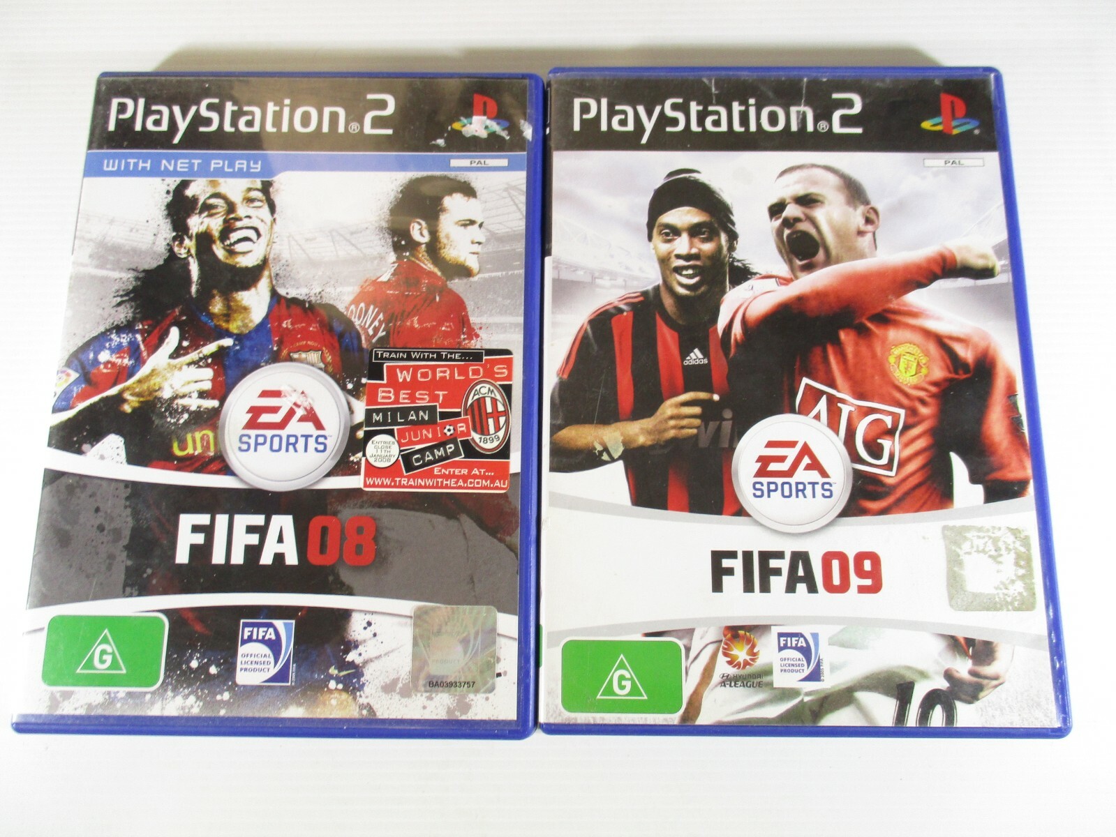 PS2 Games FIFA 09 2008 EA Sports and FIFA 08 2007 EA Sports