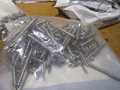 #10-12 x 2'' Phillips Flat Head 18-8 Type A Point SS Sheet Metal Screws QTY 100
