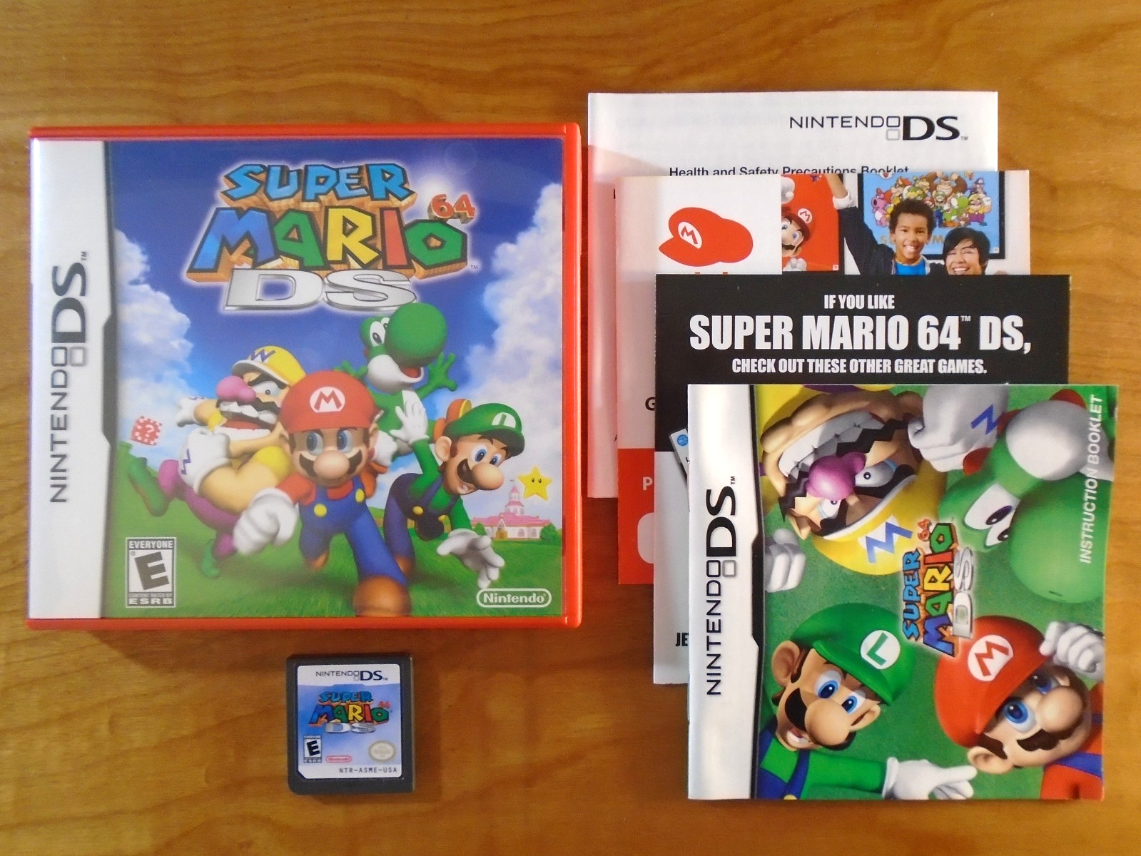 Super Mario 64 DS Nintendo DS ~ Game~Manual~Inserts~Red Case