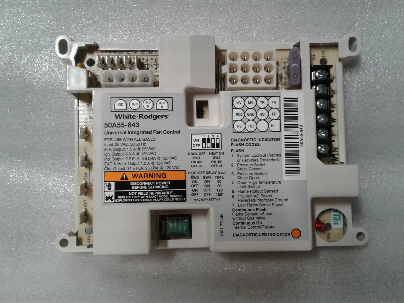 White Rodgers 50A55-843 Universal Integrated Fan Control