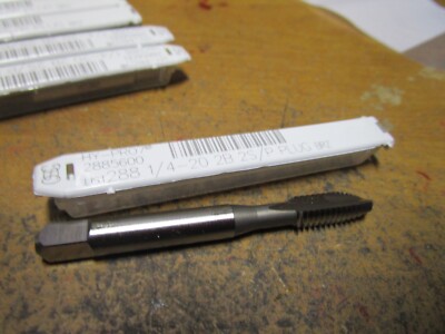OSG Spiral Point Tap, 1/4''-20, Plug, UNC, 2 Flutes, Bright